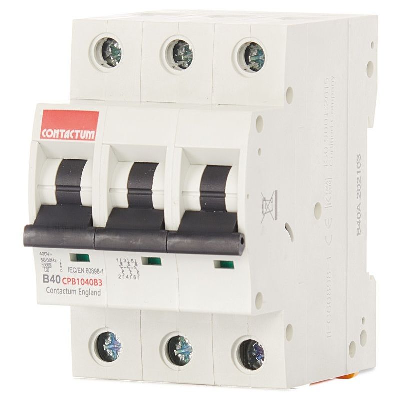 CONTACTUM 3-POLE MCB TYPE B 40a CPB1040B3