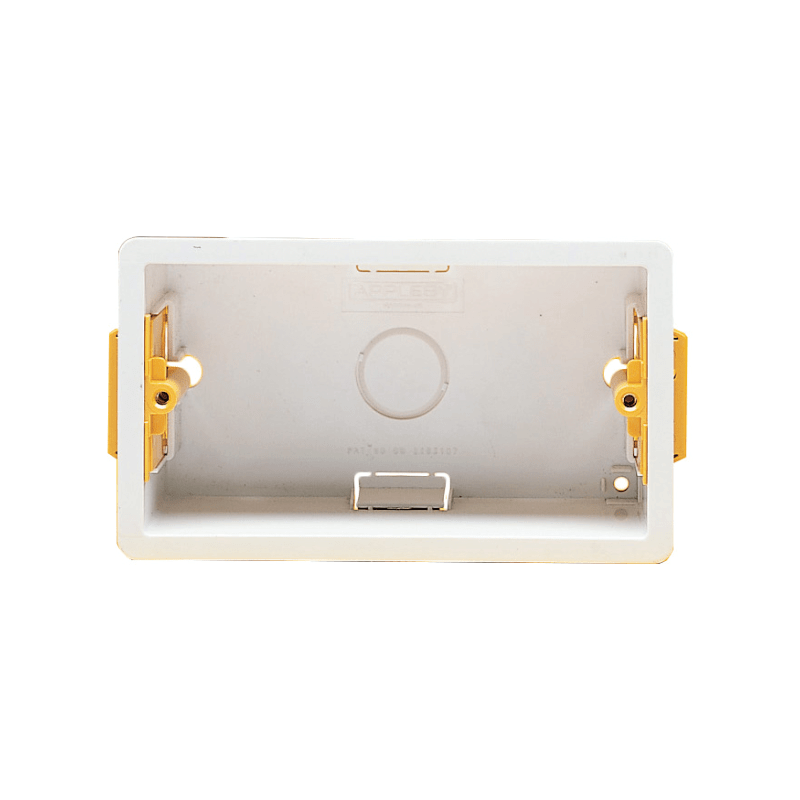 APPLEBY SB631 2-GANG DRY LINING INSTALLATION BOX WITH ADJUSTABLE LUGS 47mm