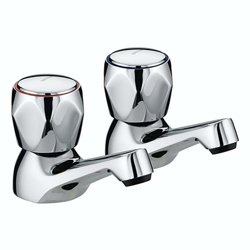 BRISTAN VAC1/2CMT CLUB BASIN TAPS (PAIR) METAL HEADS CHROME