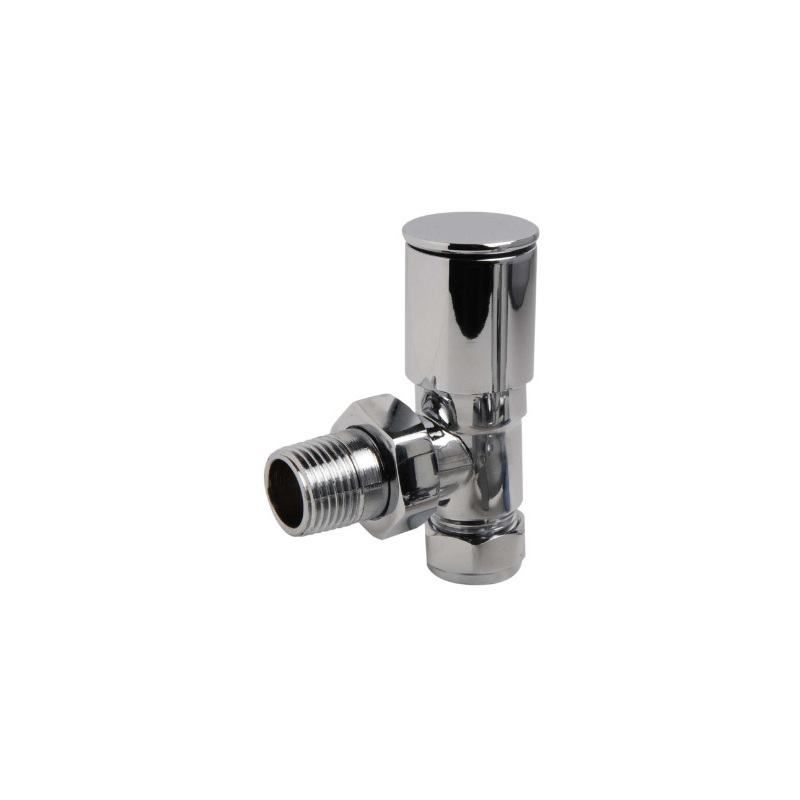 EMBRASS RIMINI TRADE TOWEL RAIL VALVE ANGLED 15mm (PAIR) CHROME 165308