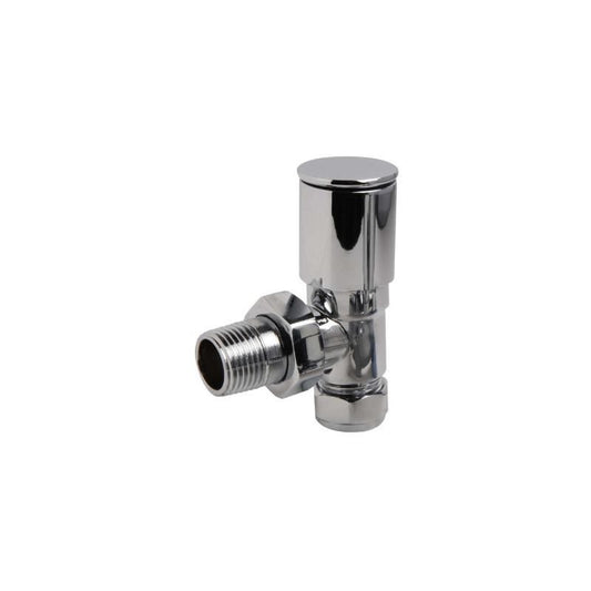 EMBRASS RIMINI TRADE TOWEL RAIL VALVE ANGLED 15mm (PAIR) CHROME 165308