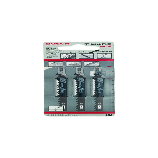 BOSCH 2608633A31 PACK OF 3 T144DP JIGSAW BLADES