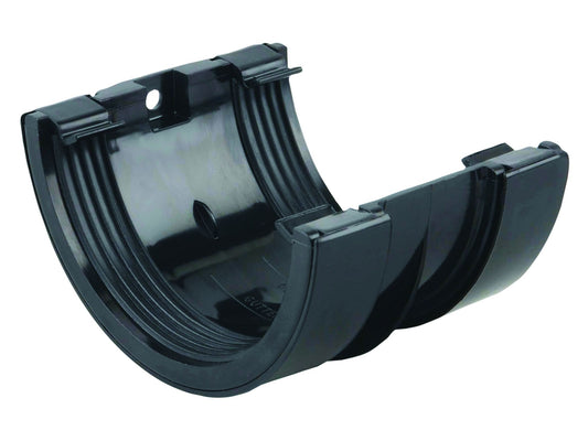 OSMA 0T005 ROUND PVCU GUTTER JOINTING BRACKET 112mm 0T005B BLACK