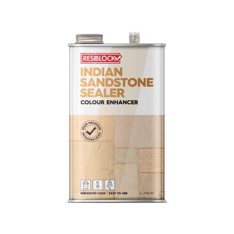Everbuild Resiblock Indian Sandstone Sealer Colour Enhancer 5L RBINDENH5