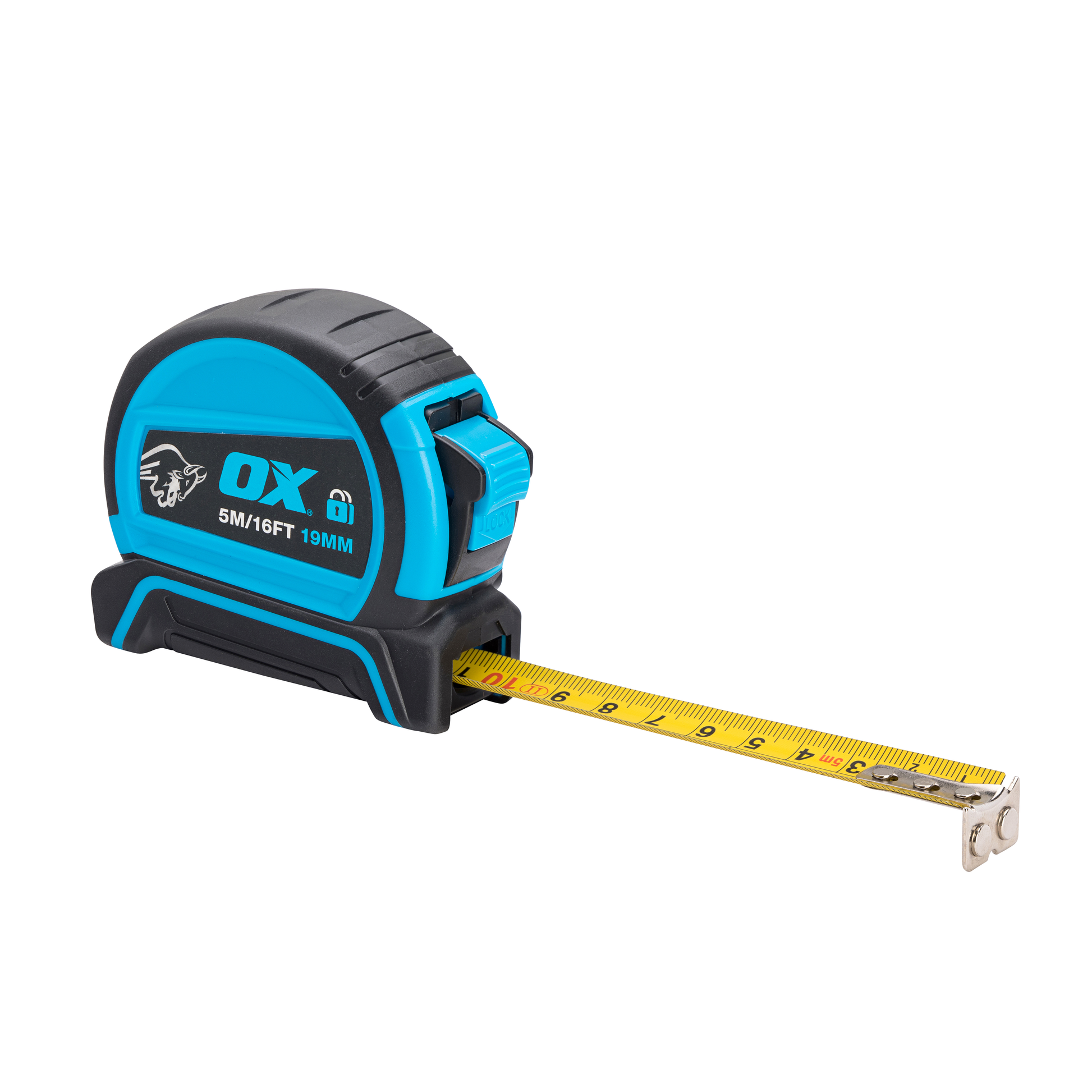OX-P505205 PRO DUAL AUTO LOCK TAPE MEASURE 5m