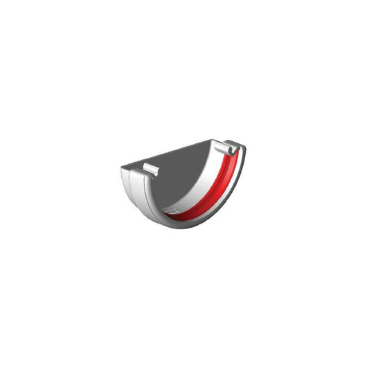 FREEFLOW ROUND STOP END EXTERNAL WHITE FRR607