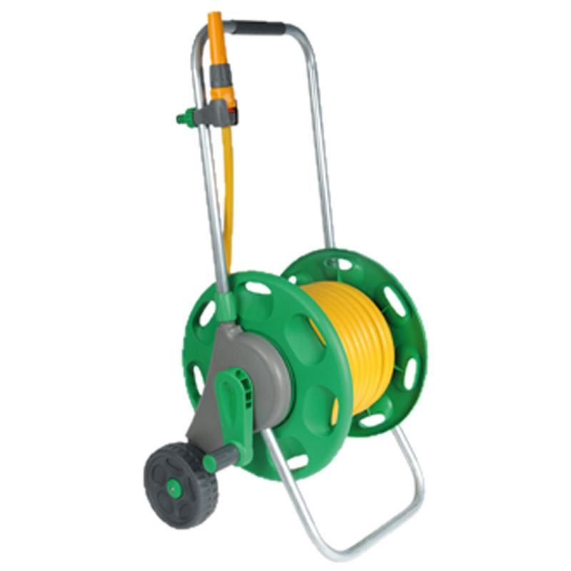 HOZELOCK 2434 ASSEMBLED 60m HOSE CART WITH 30m STARTER HOSE & ACCESSORIES