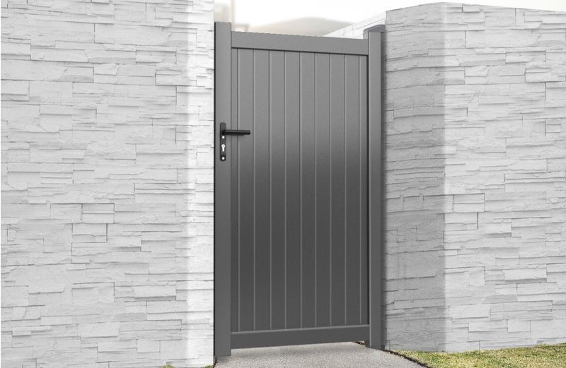 PEDESTRIAN GATE 1200 x 2000mm VERTICAL INFILL GREY RMG001PG-36