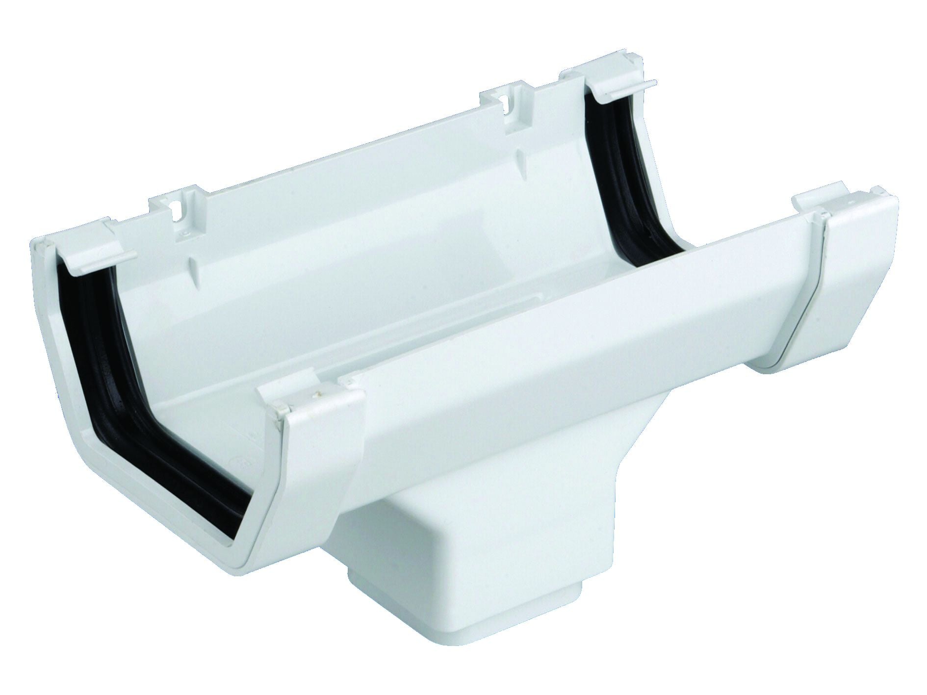 OSMASQUARELINE 4T806 PVCU RUNNING OUTLET 100mm 4T806W WHITE