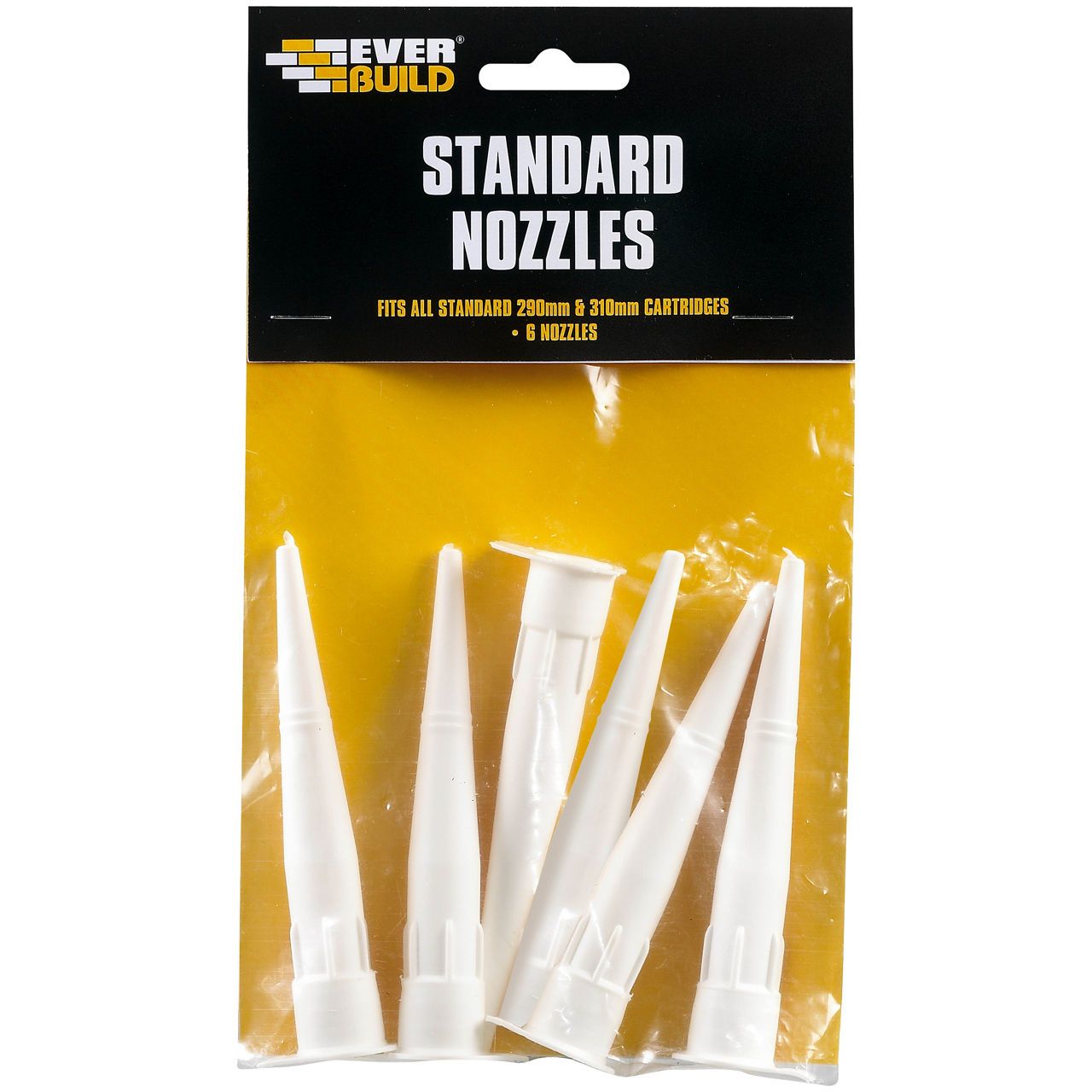 Everbuild Pack Of 6 Spare Standard Cartridge Nozzles NOZSTD