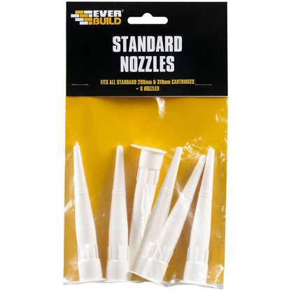 Everbuild Pack Of 6 Spare Standard Cartridge Nozzles NOZSTD