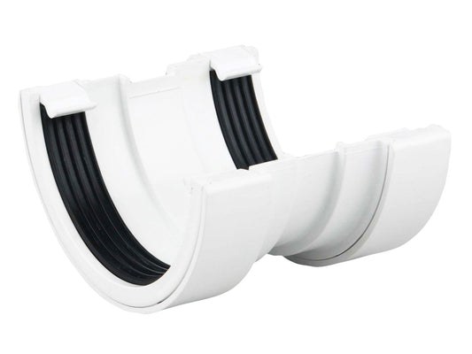OSMA 0T009 ROUND PVCU GUTTER UNION 112mm 0T009W WHITE