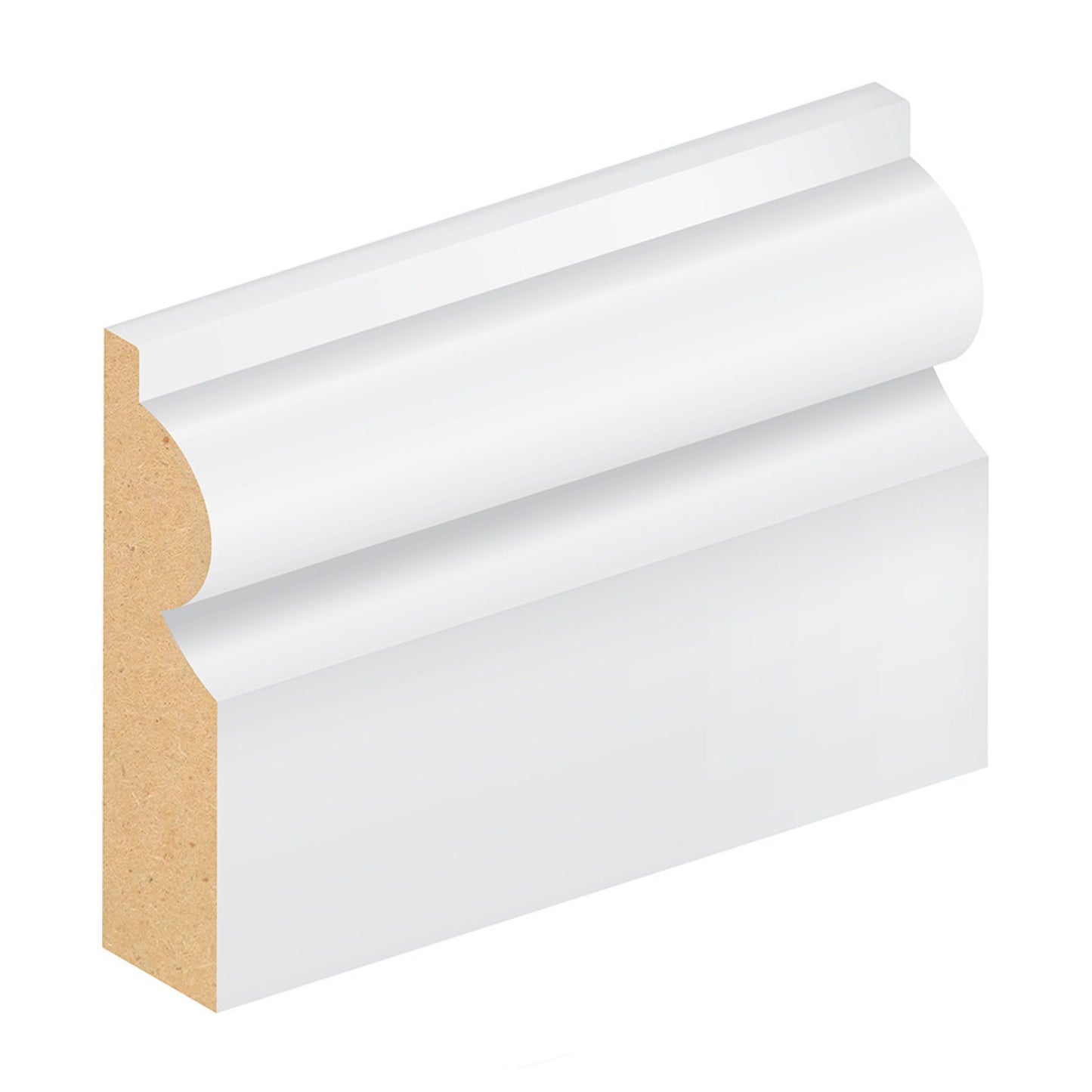 JDT 14.5 x 144mm SILKTRIM MDF TORUS PROFILE 9 SKIRTING PER MTR FSC