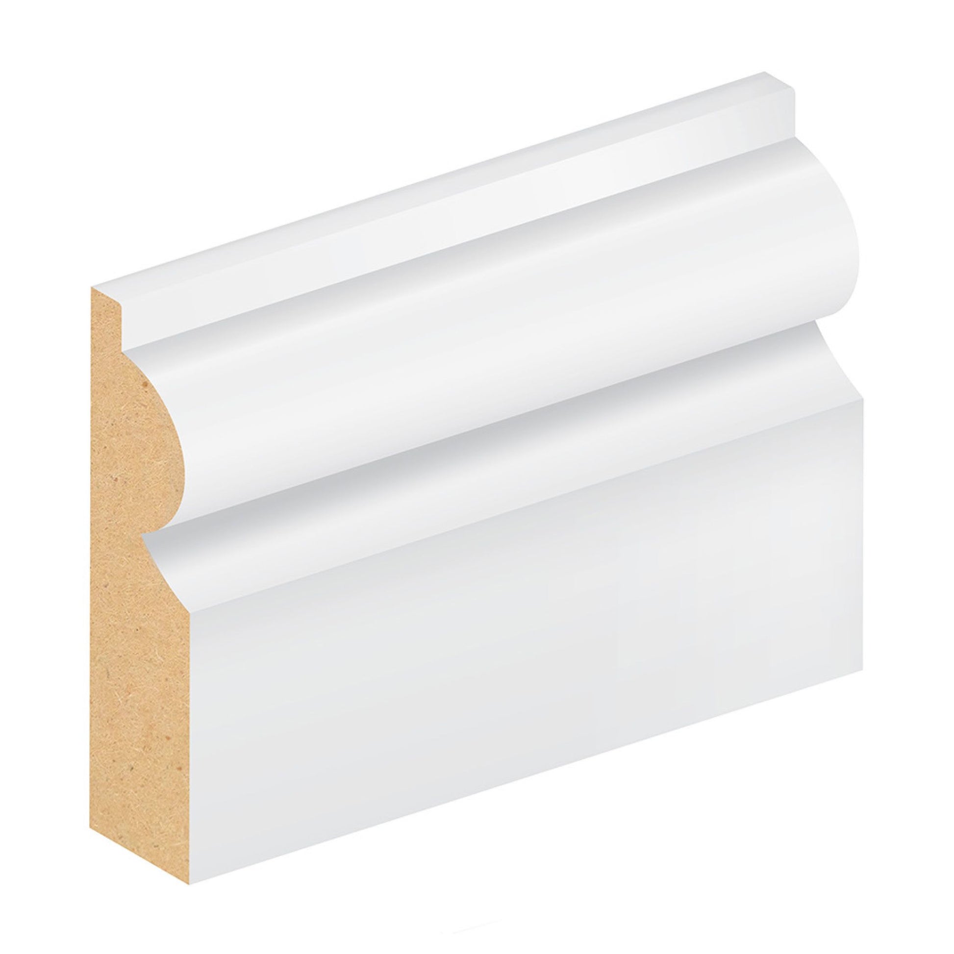 JDT 14.5 x 144mm SILKTRIM MDF TORUS PROFILE 9 SKIRTING PER MTR FSC