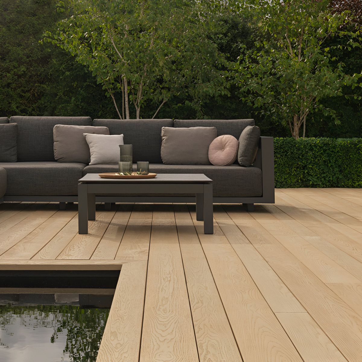Millboard Enhanced Grain Decking 176 x 32 x 3600mm Ashwood