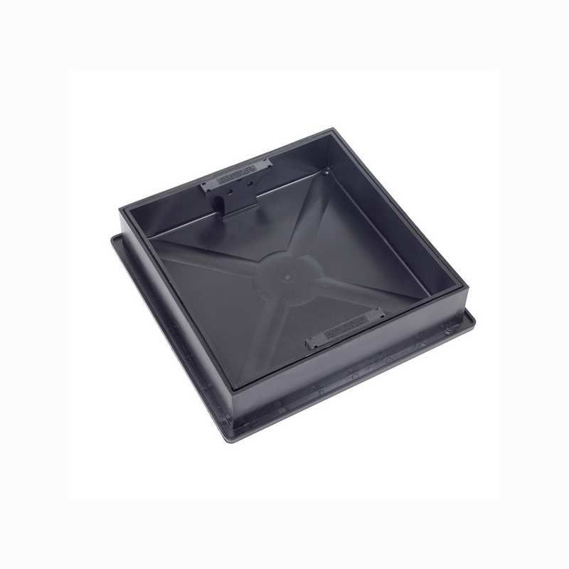 CLARK DRAIN PLASTIC MANHOLE COVER SQ-RND RECESS 450x450x80mm 3.5t 300mm CLEAR OPENING CD300SR