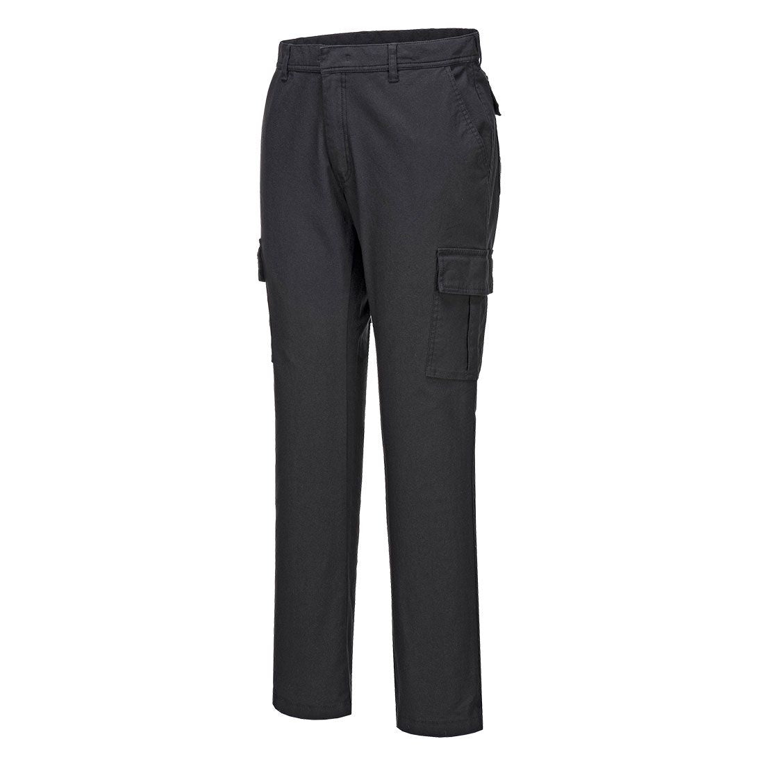 Stretch Slim Combat Trousers, 28, S, Black Short