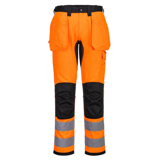 WX2 Eco Hi-Vis Holster Pocket Trousers, 28, R, Orange/Black