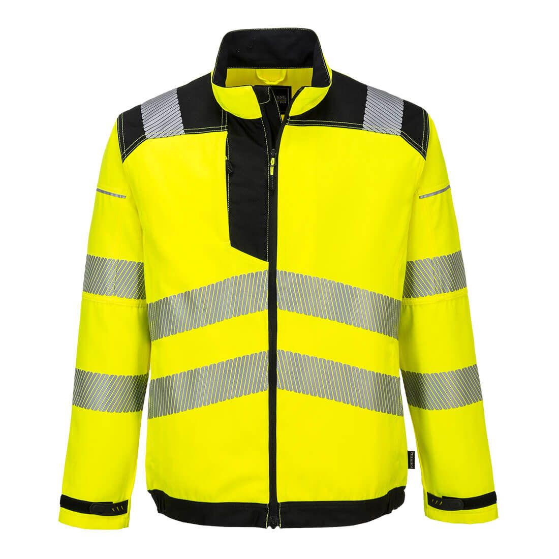 PW3 Hi-Vis Work Jacket, L, R, Yellow/Black