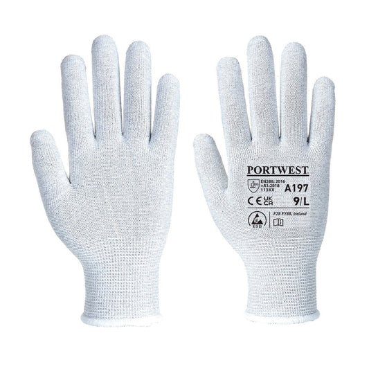 Antistatic Shell Glove, L, R, Grey