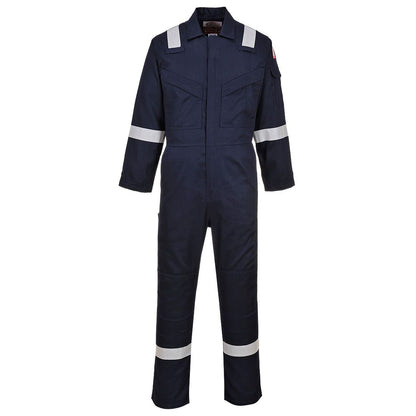 Flame Resistant Light Weight Anti-Static Coverall 280g, 4XL, R, Navy