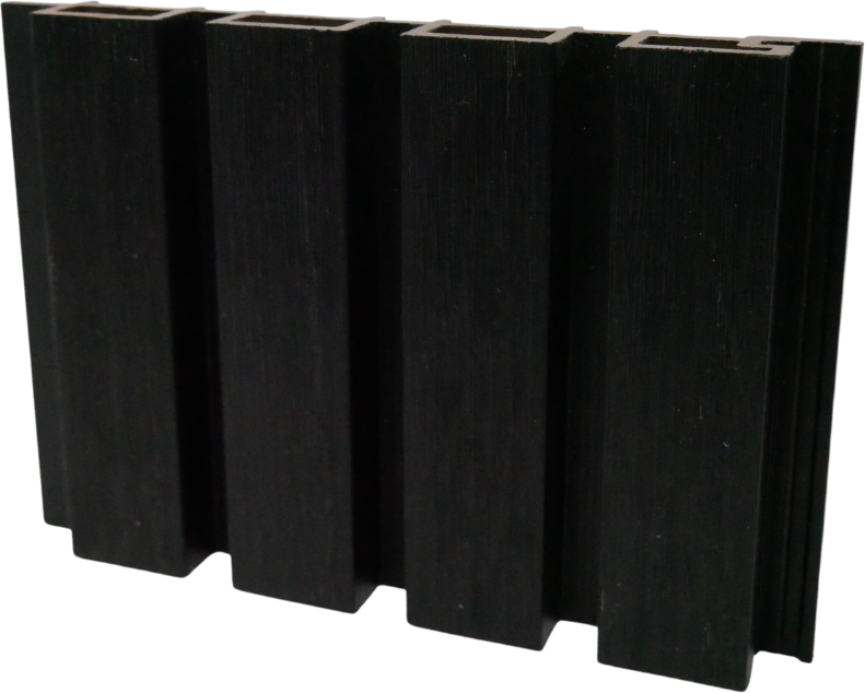 COMPLETE COMPOSITE SLATTED CLADDING 2500 x 220 x 26mm MIDNIGHT BLACK CCSLATMB