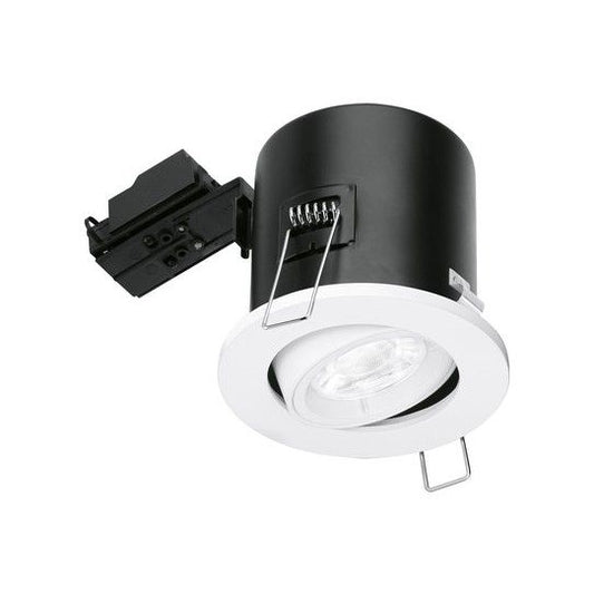 AURORA GU10 ADJUSTABLE DOWNLIGHT FIRE RATED WHITE EN-FD102W