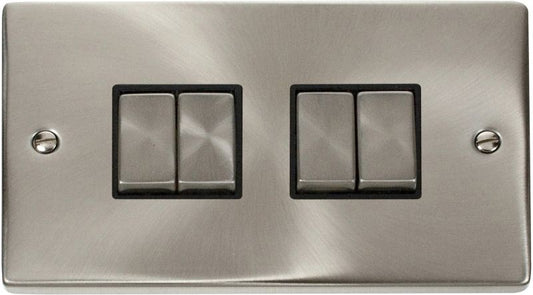 CLICK VPSC414BK 4G 2WAY 10A SWITCH SATIN CHROME