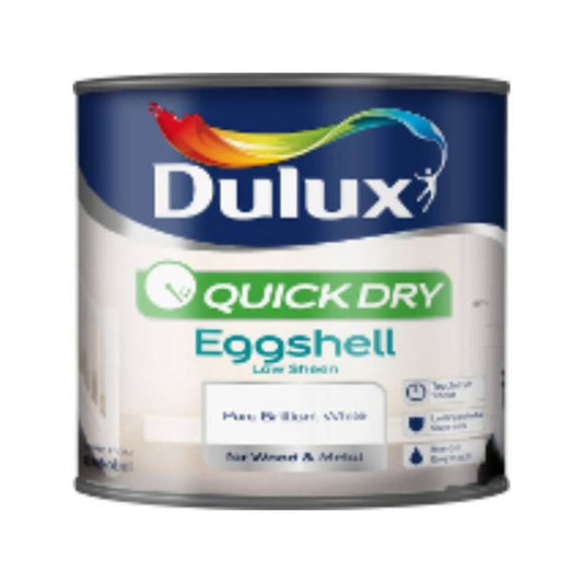 DULUX RETAIL QUICK DRY EGGSHELL 750ml WHITE 5210875