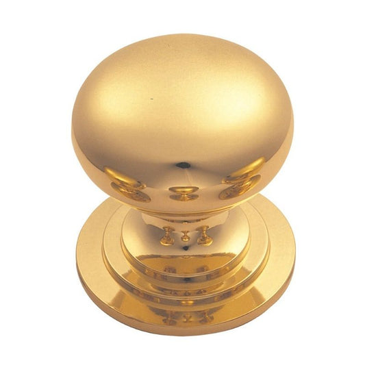 BRASS VICTORIAN CUPBOARD KNOB 32mm (PR) M47B/BP