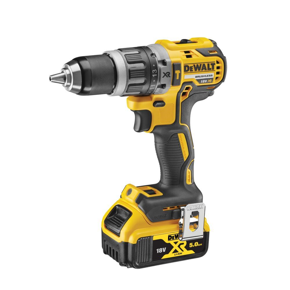 DeWalt 18V Brushless Combi Hammer Drill With 5.0ah Battery | DCD796P1-GB