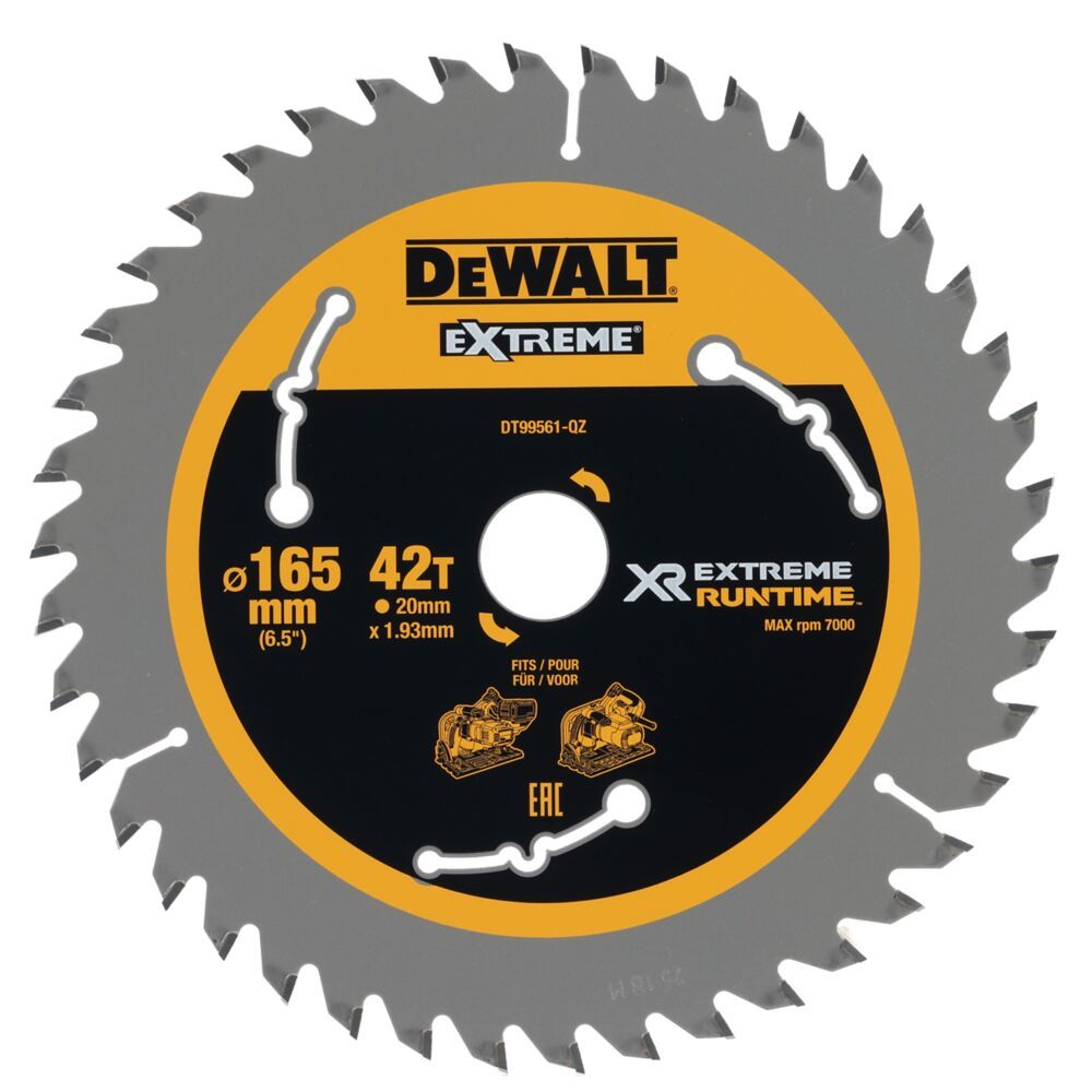 DEWALT DT99561 FLEXVOLT EXTREME RUNTIME BLADE 42T x 20 x 165mm