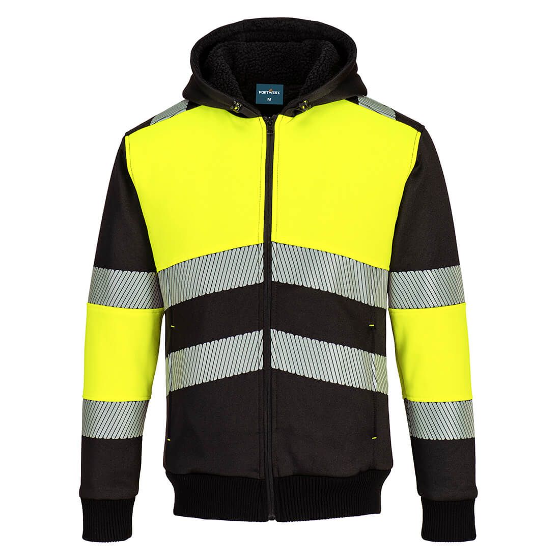 PW3 Zipped Class 1 Winter Hoodie, 4XL, R, Yellow/Black