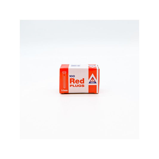 JCP PLASTIC WALLPLUGS 40mm (PACK 100) RED