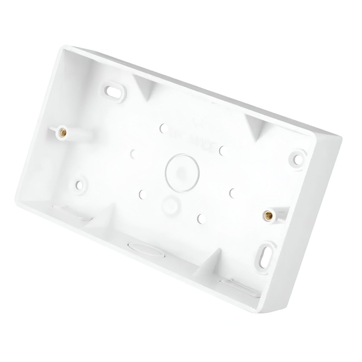 M/TUFFLEX MSSB94WH BOX 2GANG RND CORNERS 32mm