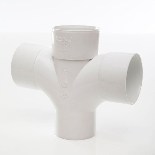 POLYPIPE ABS CROSS TEE 50mm x 92.5deg WS50 WS50W WHITE