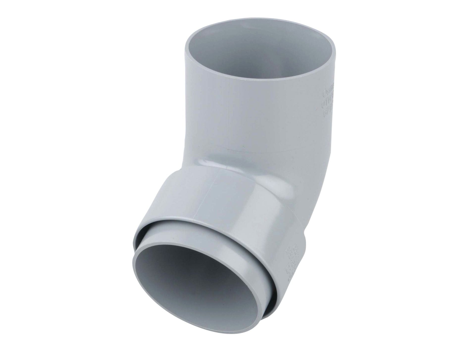 OSMA 0T026 ROUND PVCU OFFSET BEND SPIGOT 68mm 0T026G GREY