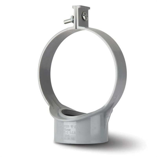 POLYPIPE STRAP BOSS OPEN BACK FIX 110mm SG40 SG40G GREY