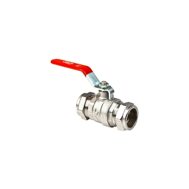 INTA LEVER HANDLE BALL VALVE 22mm RED LEVER LBV209322R