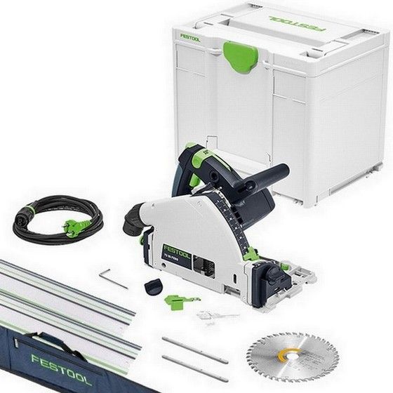 FESTOOL 576706 TS55FEQ-PLUS 160mm PLUNGE SAW 240v IN SYSTAINER CASE WITH 1.4m GUIDE RAIL