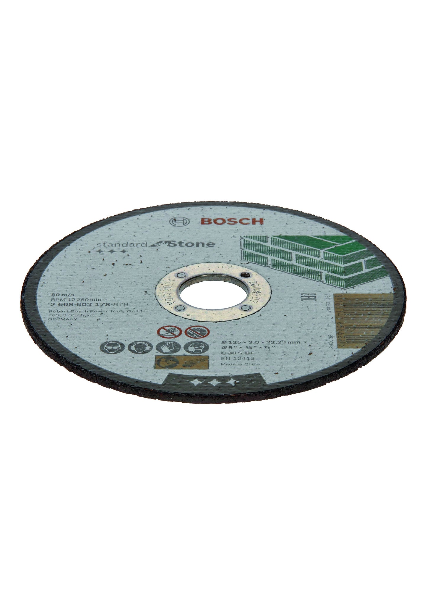 BOSCH 2608603178 STONE STRAIGHT CUTTING DISC 125 x 3 x 22.23mm