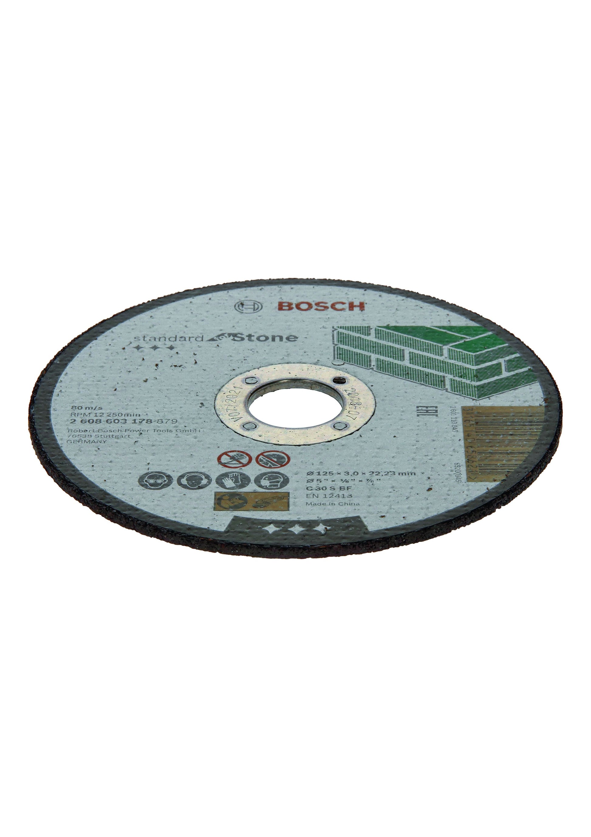 BOSCH 2608603178 STONE STRAIGHT CUTTING DISC 125 x 3 x 22.23mm