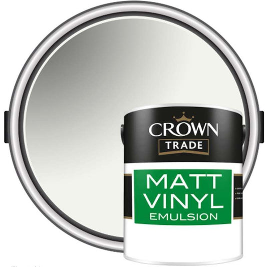 CROWN TRADE VINYL MATT EMULSION 2.5l PURE BRILLIANT WHITE 5024070