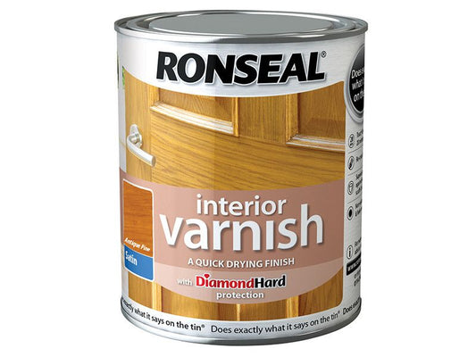RONSEAL INTERIOR COLOURED VARNISH 750ml SATIN ANTIQUE PINE 36837