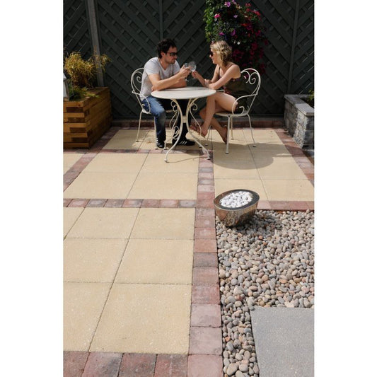 BRETT CHAUCER TEXTURED PAVING 450 x 450 x 32mm BUFF CUEL32BF