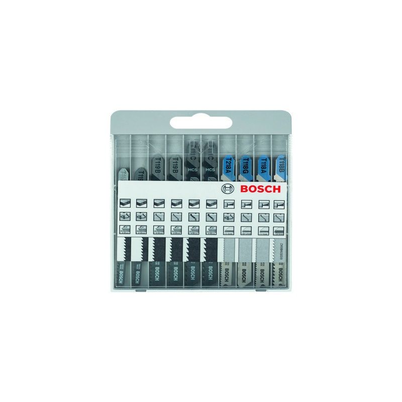BOSCH 2607010630 10 PIECE BASIC METAL & WOOD JIGSAW BLADE SET