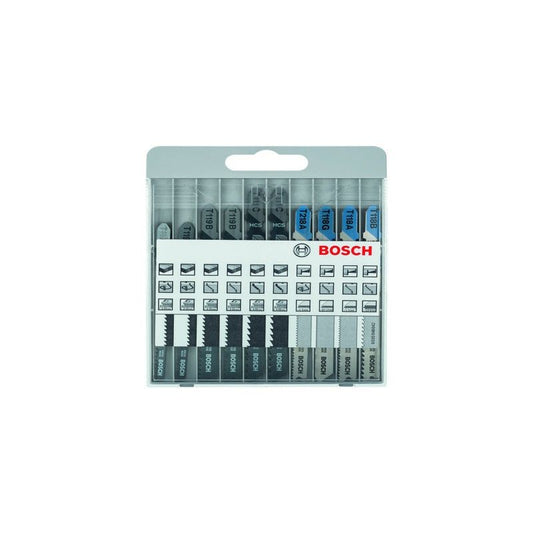 BOSCH 2607010630 10 PIECE BASIC METAL & WOOD JIGSAW BLADE SET