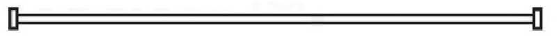 AKW 24018 STRAIGHT CURTAIN RAIL 1900mm C/W FITTINGS