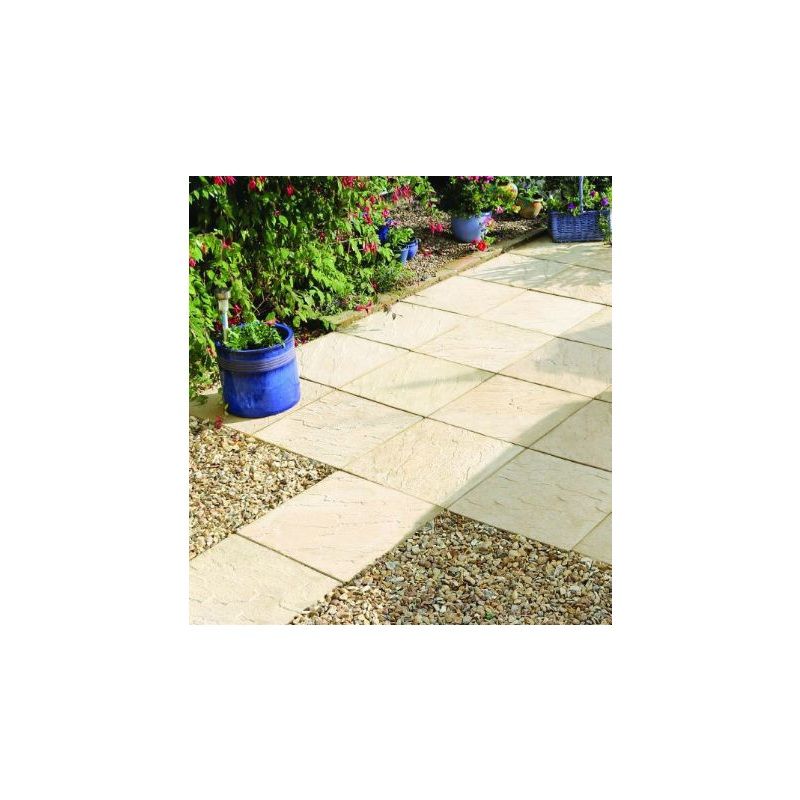 BRADSTONE EDALE ECO RIVEN PAVING 450 x 450 x 30mm CREAM 21323