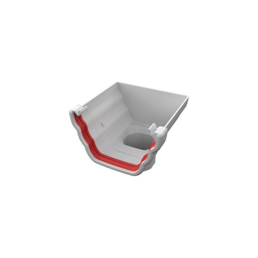 FREEFLOW OGEE STOP END OUTLET WHITE FRO606